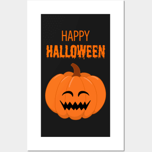 Happy Halloween Pumpkin Face #5 Posters and Art